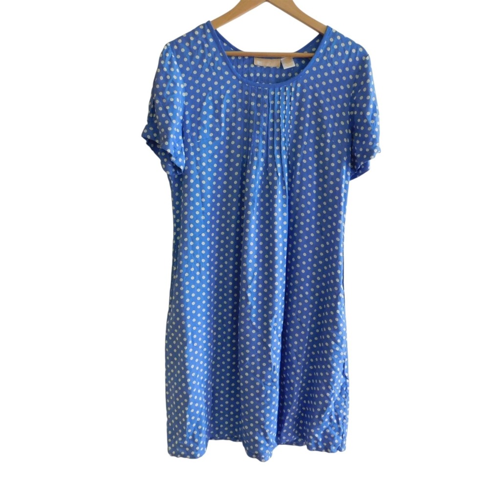 La Cera Dress Womens Polka Dots Comfort Loose Cottagecore Country Size Medium